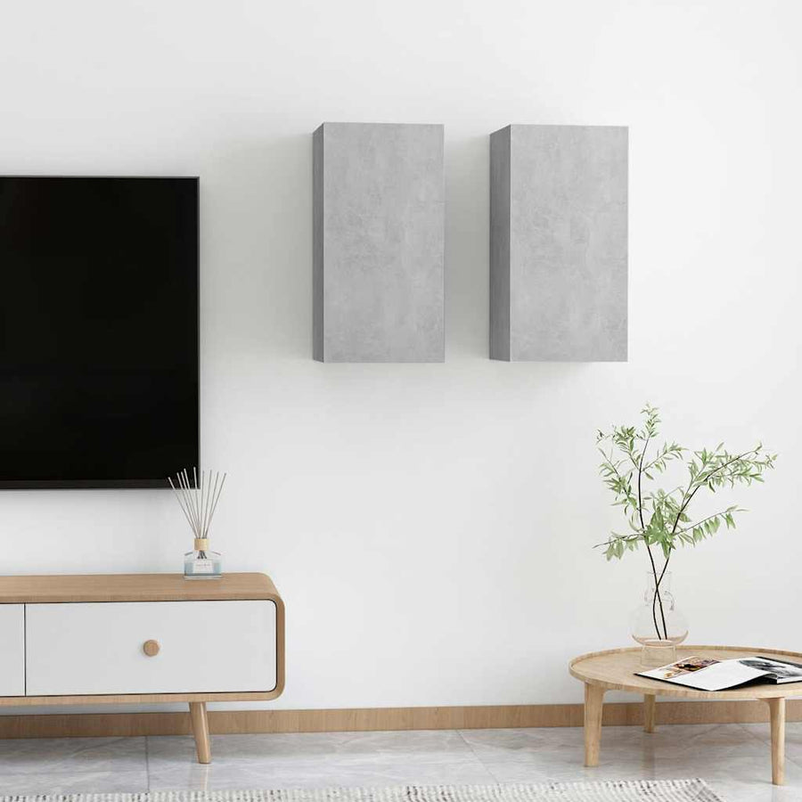 Tv-Meubelen 30,5X30X Bewerkt Hout 2 60 cm Betongrijs