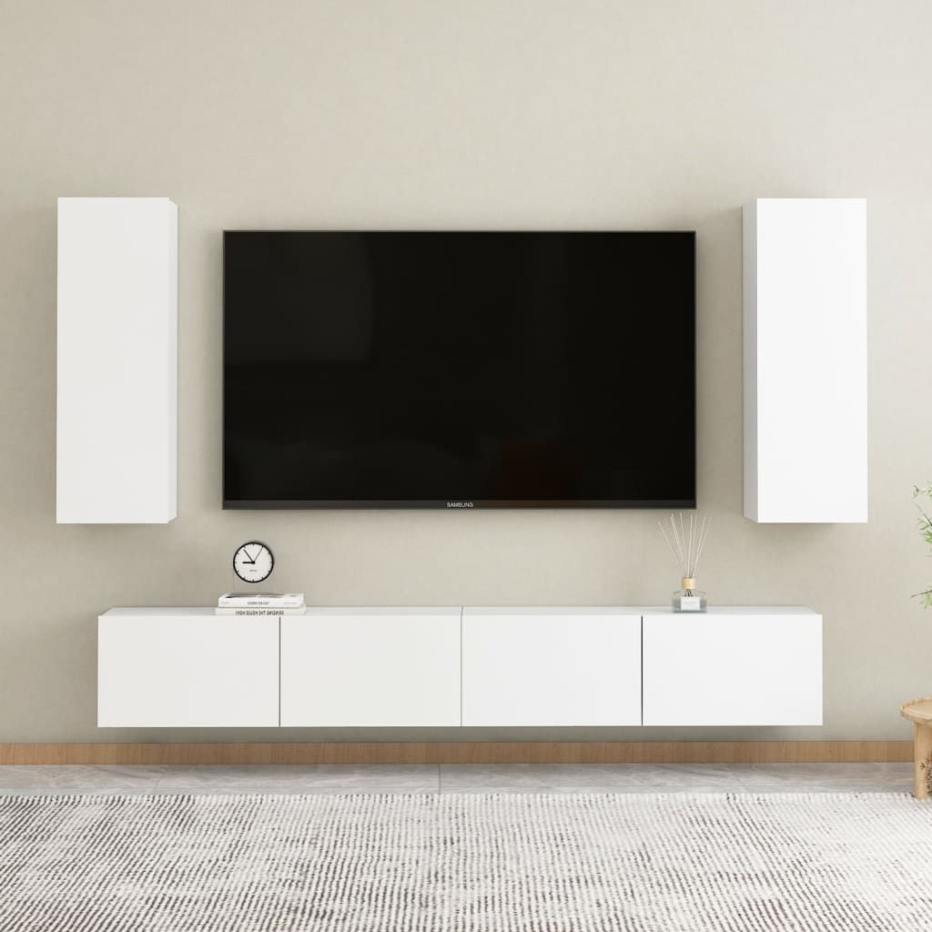 Tv-meubel 30,5x30x90 cm spaanplaat wit 1 30.5 x 30 x 90 cm Wit