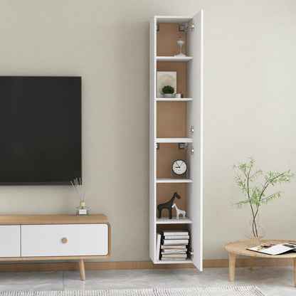 Tv-meubelen 2 st 30,5x30x90 cm spaanplaat wit 2 30.5 x 30 x 90 cm Wit
