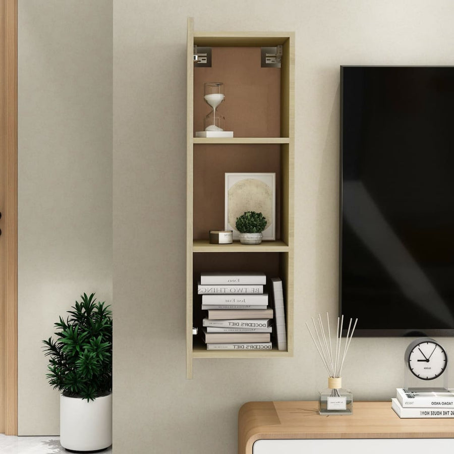 Tv-meubel 30,5x30x90 cm spaanplaat sonoma eikenkleurig 1 30.5 x 30 x 90 cm Sonoma eiken