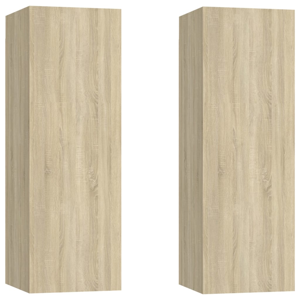 Tv-Meubels 2 St 30,5X30X90 Cm Bewerkt Hout Sonoma Eikenkleurig