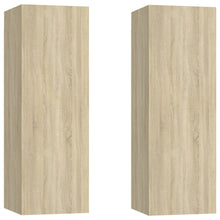 Tv-Meubels 2 St 30,5X30X90 Cm Bewerkt Hout Sonoma Eikenkleurig