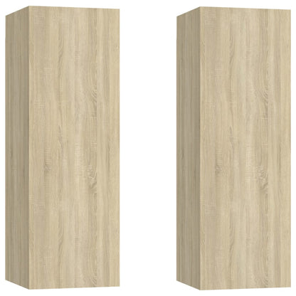 Tv-Meubels 2 St 30,5X30X90 Cm Bewerkt Hout Sonoma Eikenkleurig