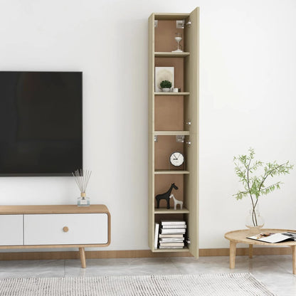 Tv-Meubels 2 St 30,5X30X90 Cm Bewerkt Hout Sonoma Eikenkleurig