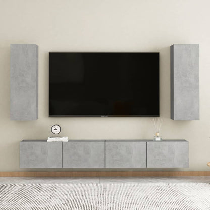 Tv-meubel 30,5x30x90 cm spaanplaat betongrijs 1 30.5 x 30 x 90 cm Betongrijs