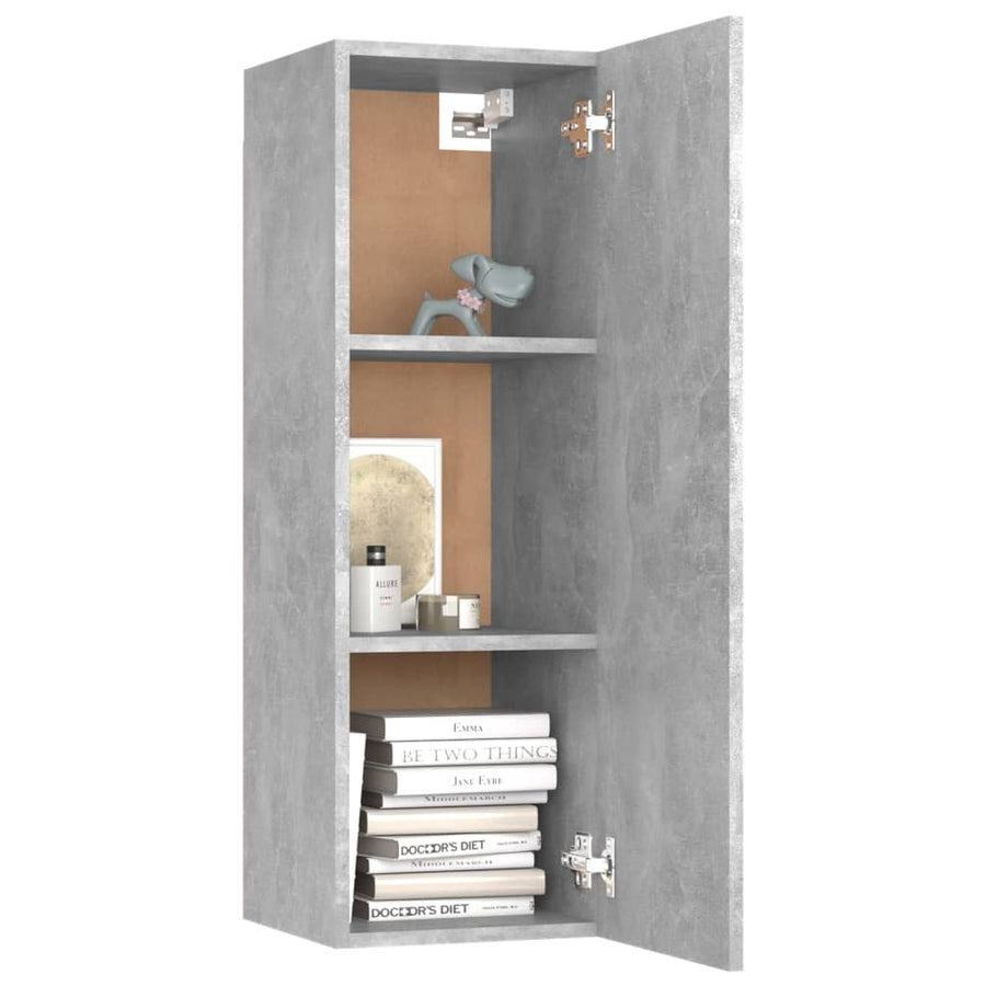Tv-meubel 30,5x30x90 cm spaanplaat betongrijs 1 30.5 x 30 x 90 cm Betongrijs
