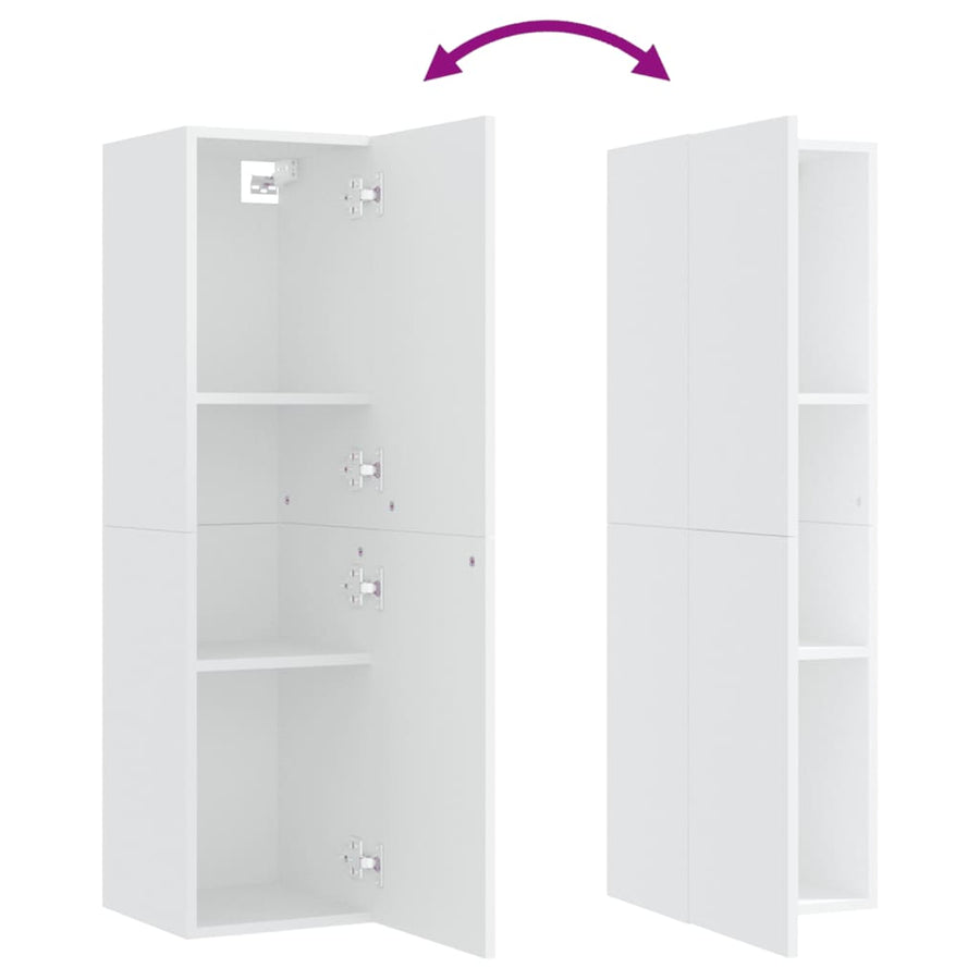 Tv-meubel 30,5x30x110 cm spaanplaat wit 1 30.5 x 30 x 110 cm Wit