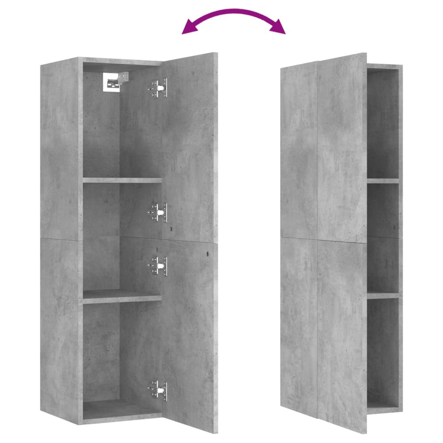 Tv-Meubel 30,5X30X0 Cm Spaanplaat 1 30.5 x 30 x 110 cm Betongrijs