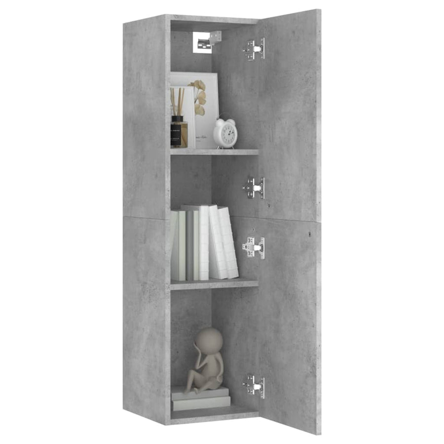 Tv-Meubel 30,5X30X0 Cm Spaanplaat 1 30.5 x 30 x 110 cm Betongrijs