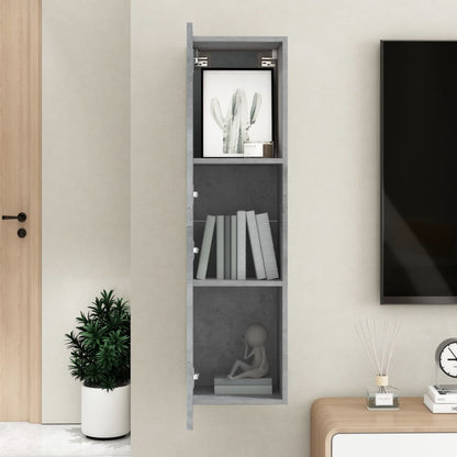 Tv-Meubel 30,5X30X0 Cm Spaanplaat 1 30.5 x 30 x 110 cm Betongrijs