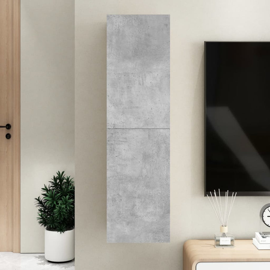 Tv-Meubel 30,5X30X0 Cm Spaanplaat 1 30.5 x 30 x 110 cm Betongrijs