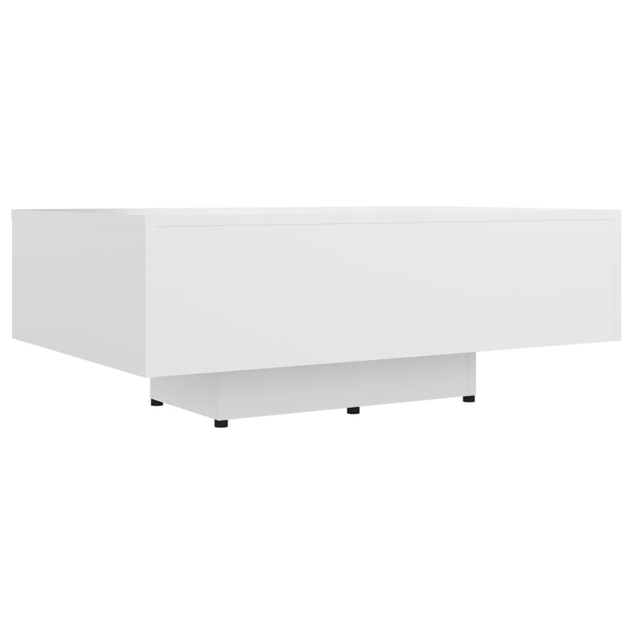 Salontafel 85x55x31 cm bewerkt hout wit 85 x 55 x 31 cm Wit