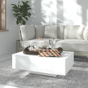 Salontafel 85x55x31 cm bewerkt hout wit