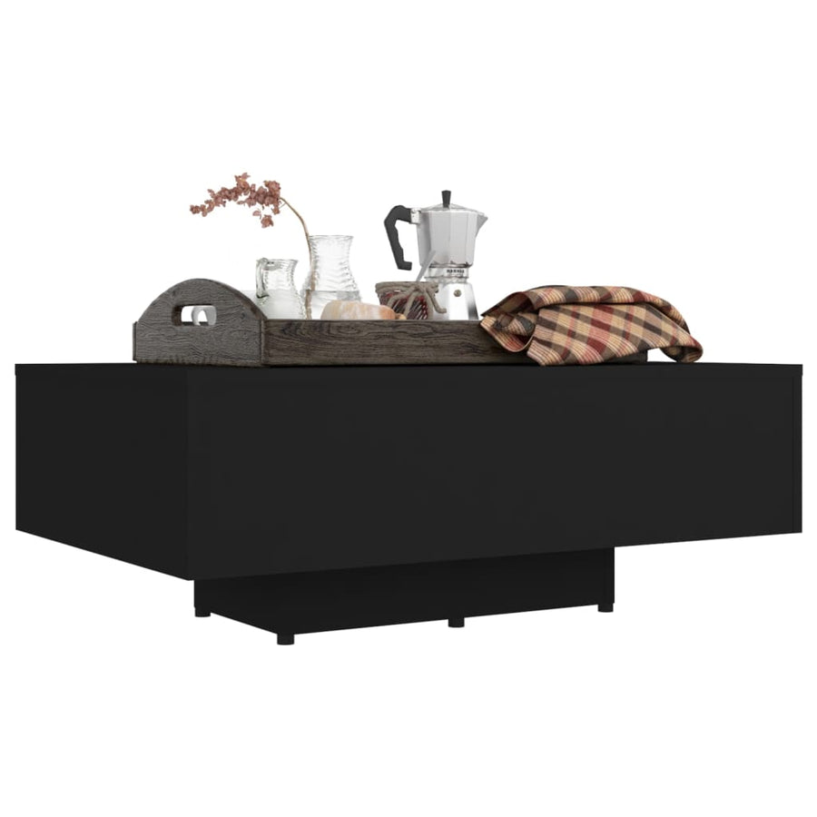 Salontafel 85x55x31 cm spaanplaat zwart 85 x 55 x 31 cm Zwart