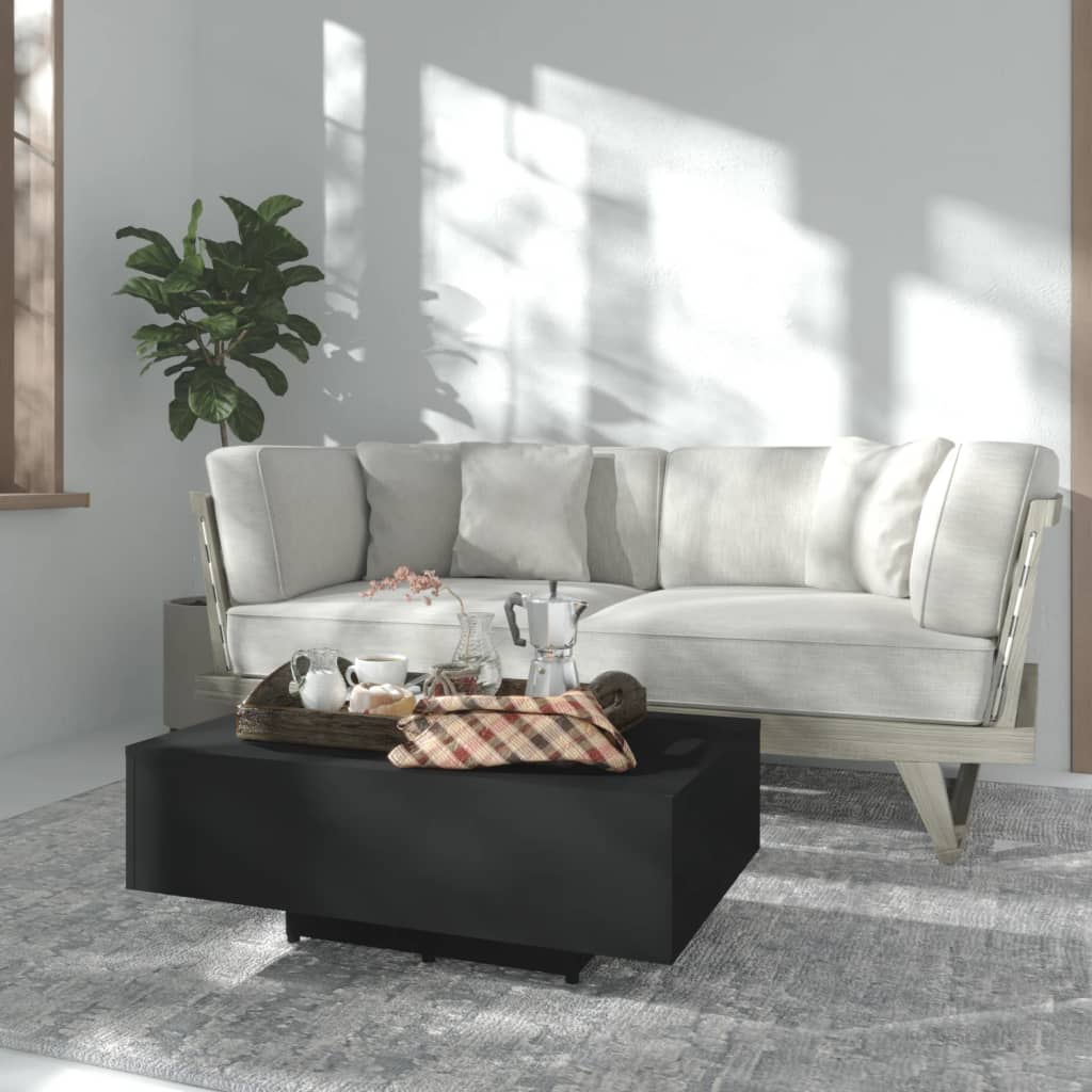 Salontafel 85x55x31 cm spaanplaat zwart 85 x 55 x 31 cm Zwart