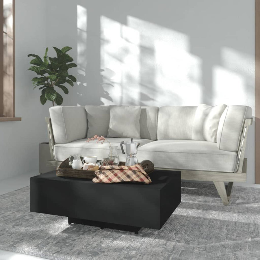 Salontafel 85x55x31 cm spaanplaat zwart 85 x 55 x 31 cm Zwart