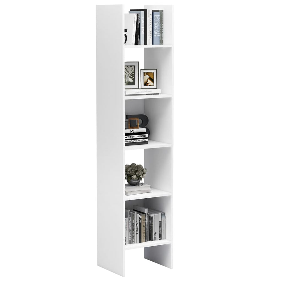 Boekenkast 40X35X80 Cm Bewerkt Hout Wit