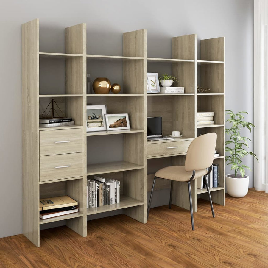 Boekenkast 40X35X80 Cm Spaanplaat Kleurig Sonoma eiken