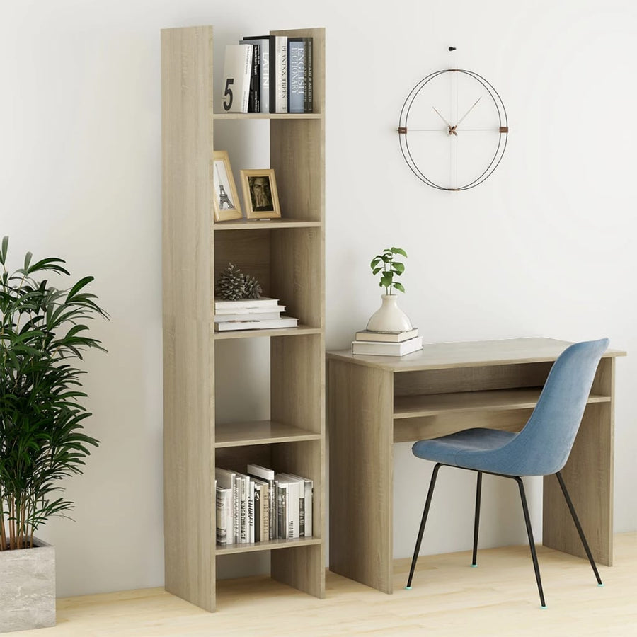 Boekenkast 40X35X80 Cm Spaanplaat Kleurig Sonoma eiken