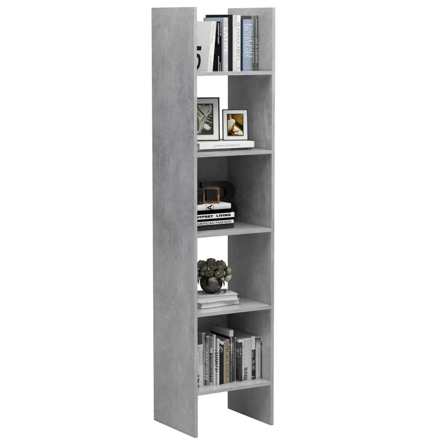 Boekenkast 40X35X80 Cm Spaanplaat Betongrijs