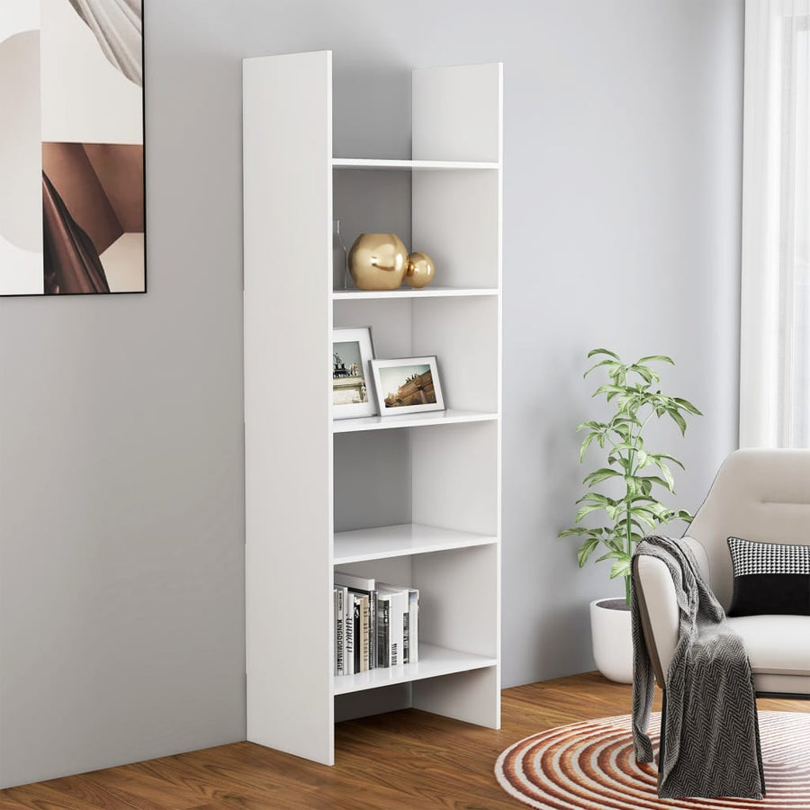 Boekenkast 60X35X80 Cm Spaanplaat Wit