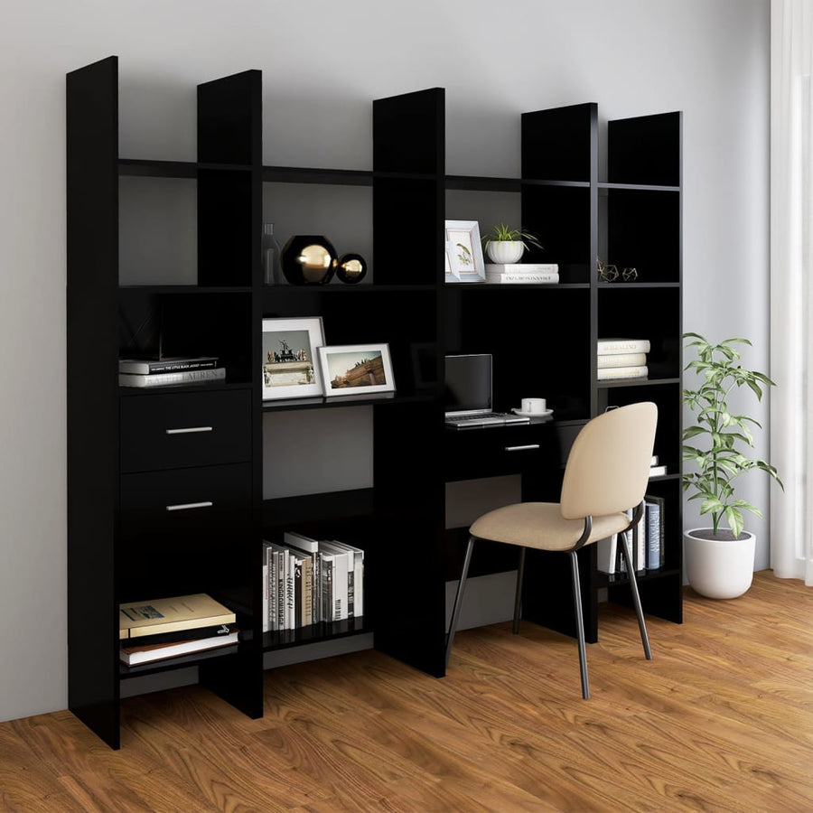 Boekenkast 60X35X80 Cm Spaanplaat Zwart