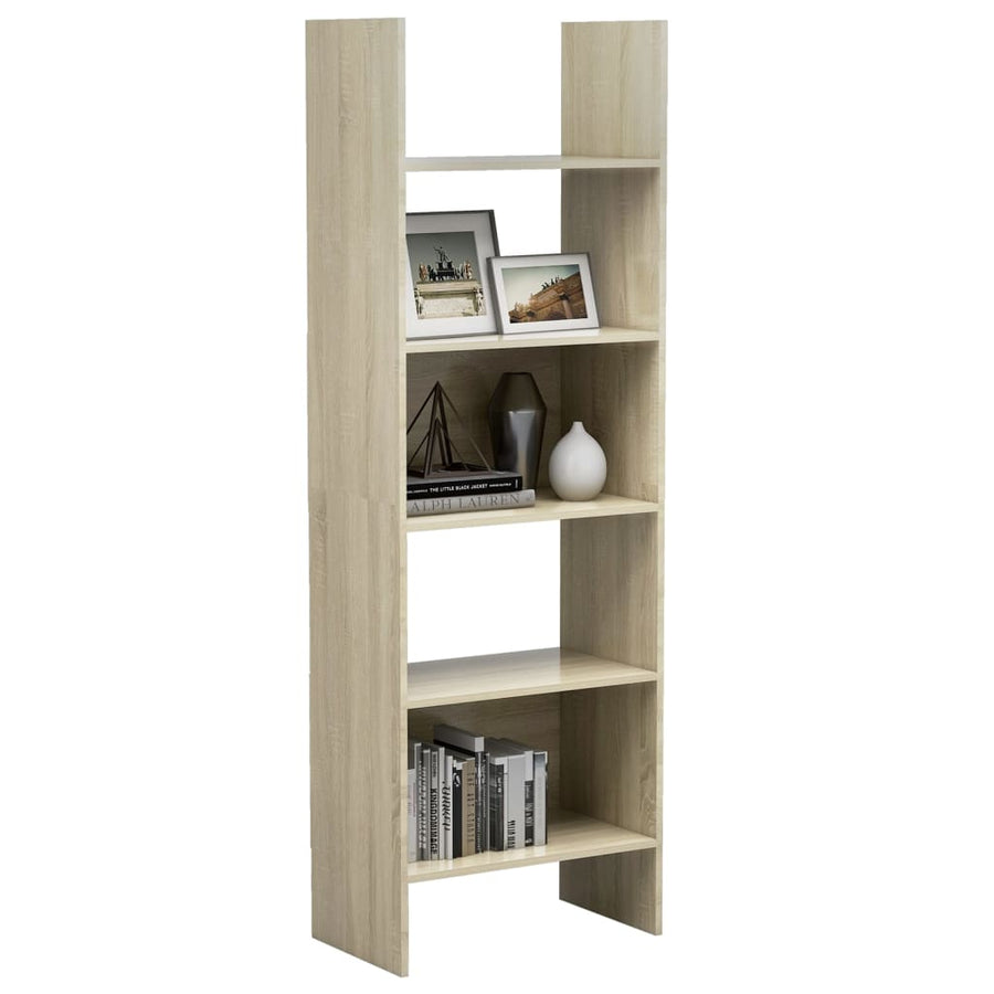 Boekenkast 60X35X80 Cm Spaanplaat Kleurig Sonoma eiken