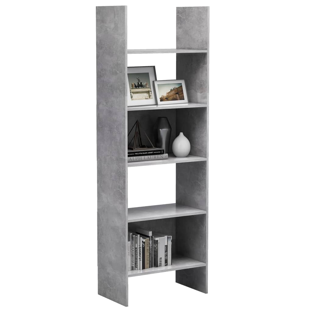 Boekenkast 60X35X80 Cm Spaanplaat Betongrijs