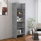 Bookshelf 60x35x180 cm treated wood concrete grey