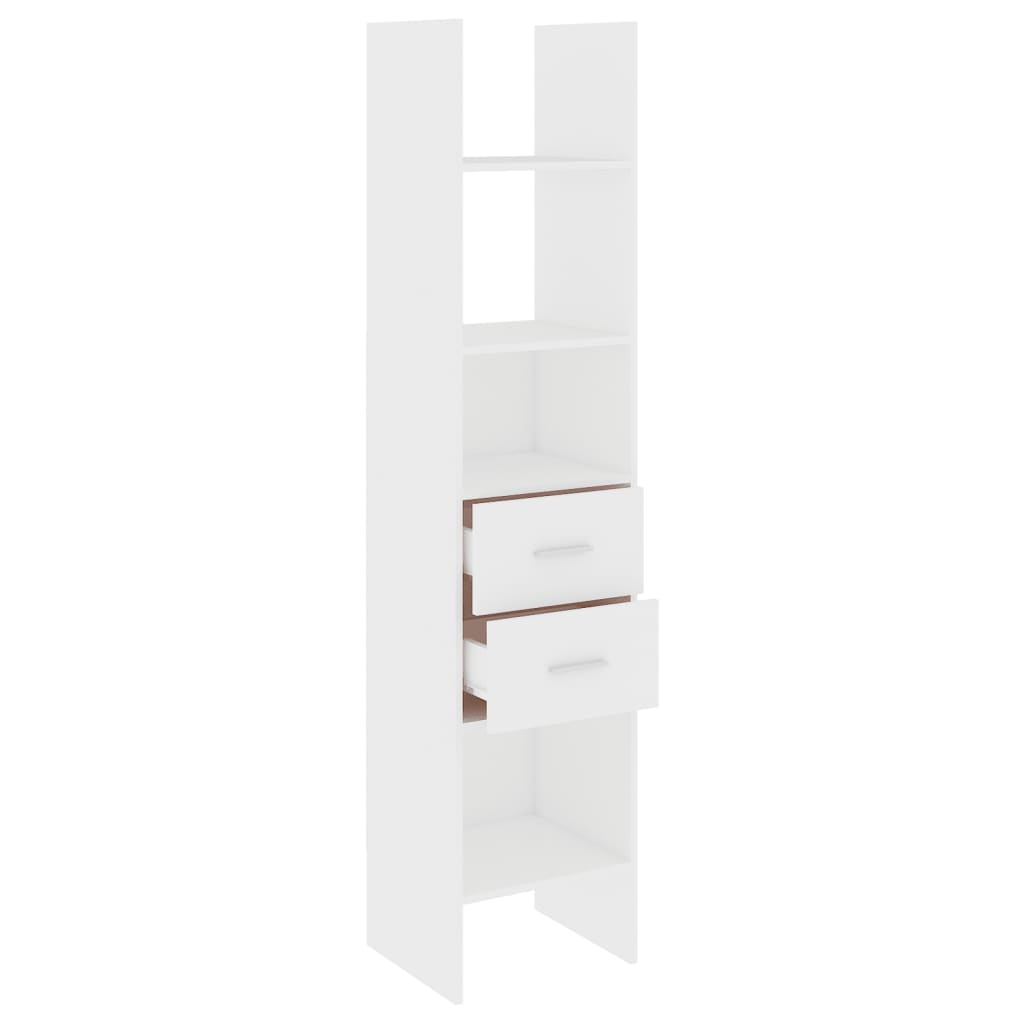 Boekenkast 40X35X80 Cm Spaanplaat Wit