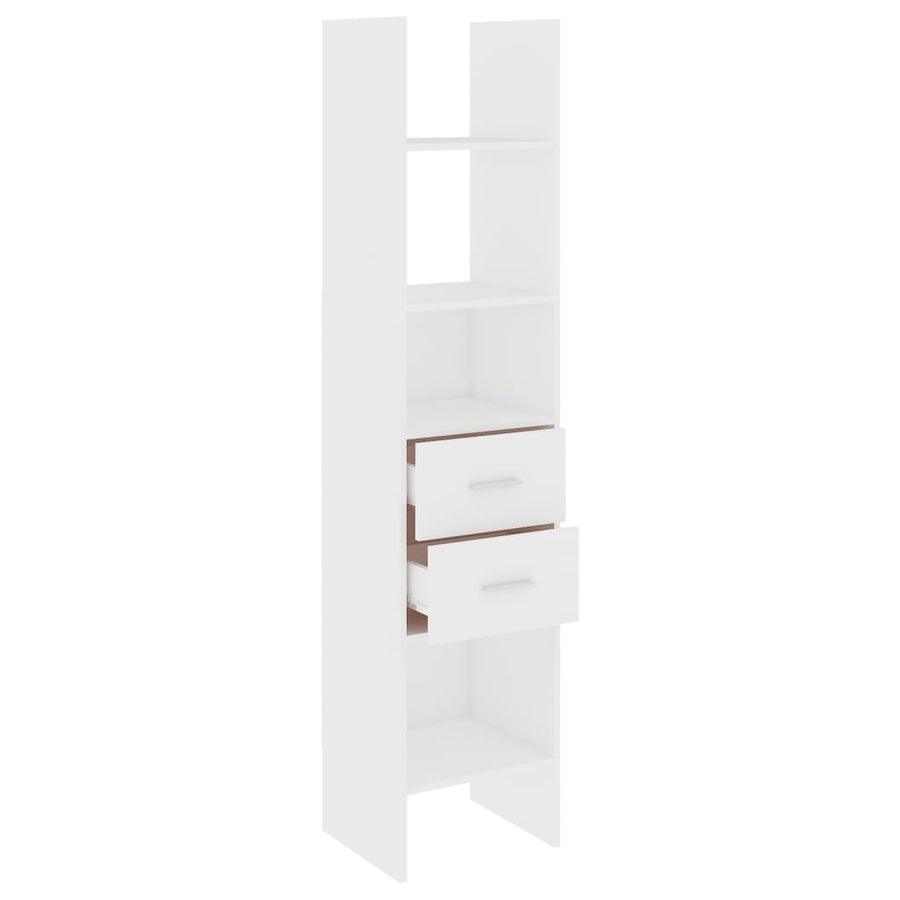 Boekenkast 40X35X80 Cm Spaanplaat Wit