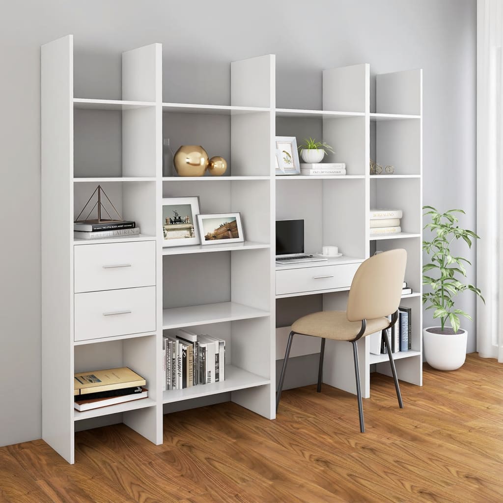 Boekenkast 40X35X80 Cm Spaanplaat Wit