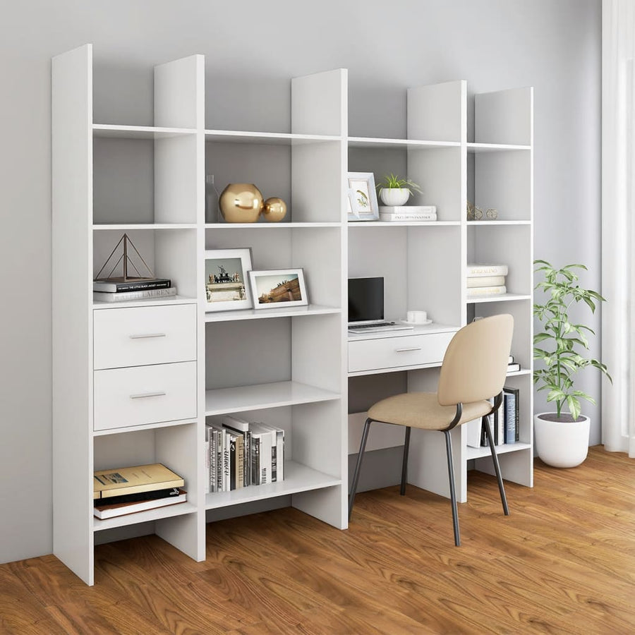 Boekenkast 40X35X80 Cm Spaanplaat Wit