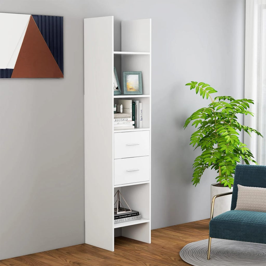 Boekenkast 40X35X80 Cm Spaanplaat Wit