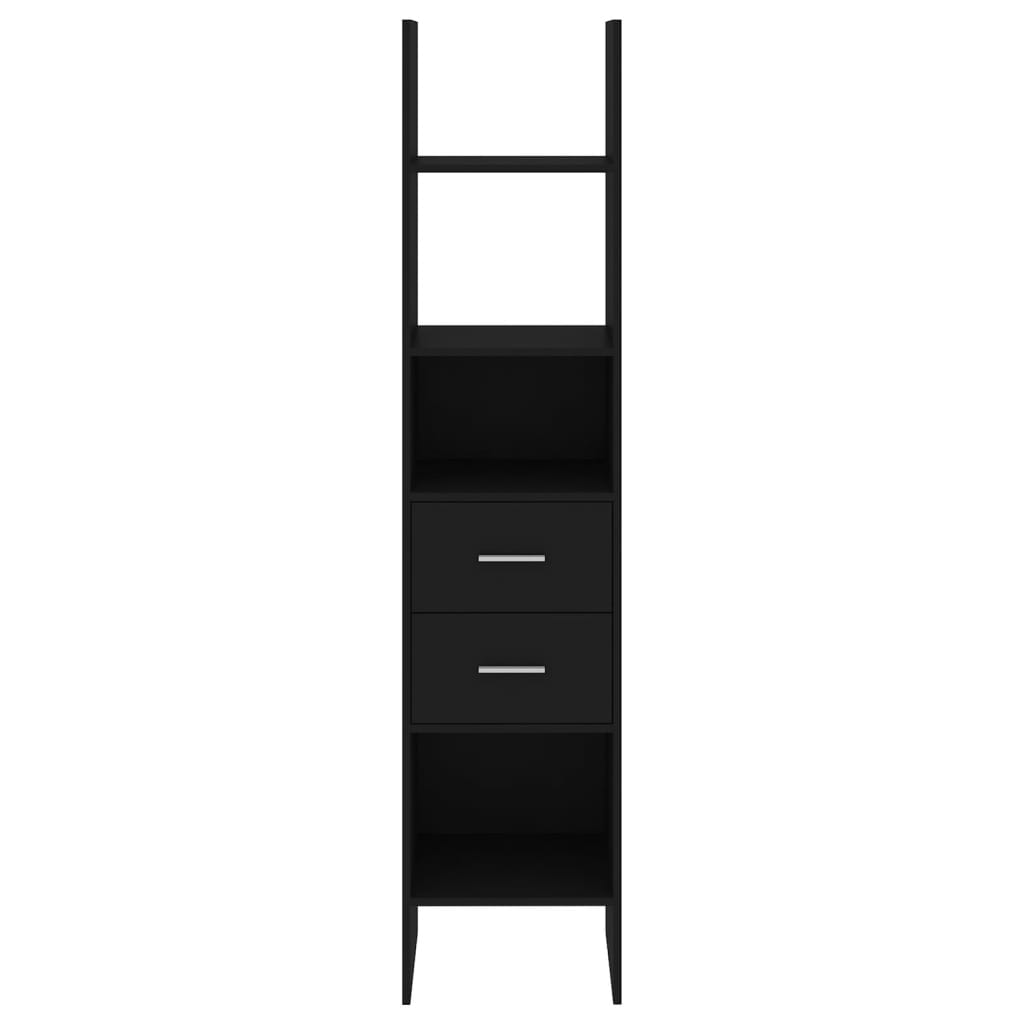 Boekenkast 40X35X80 Cm Spaanplaat Zwart