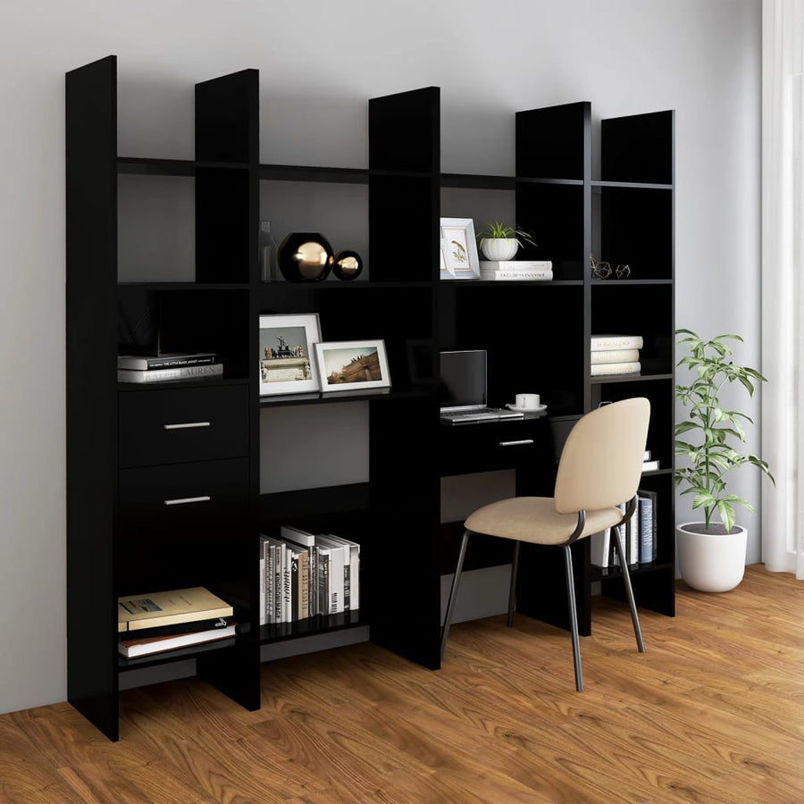 Boekenkast 40X35X80 Cm Spaanplaat Zwart