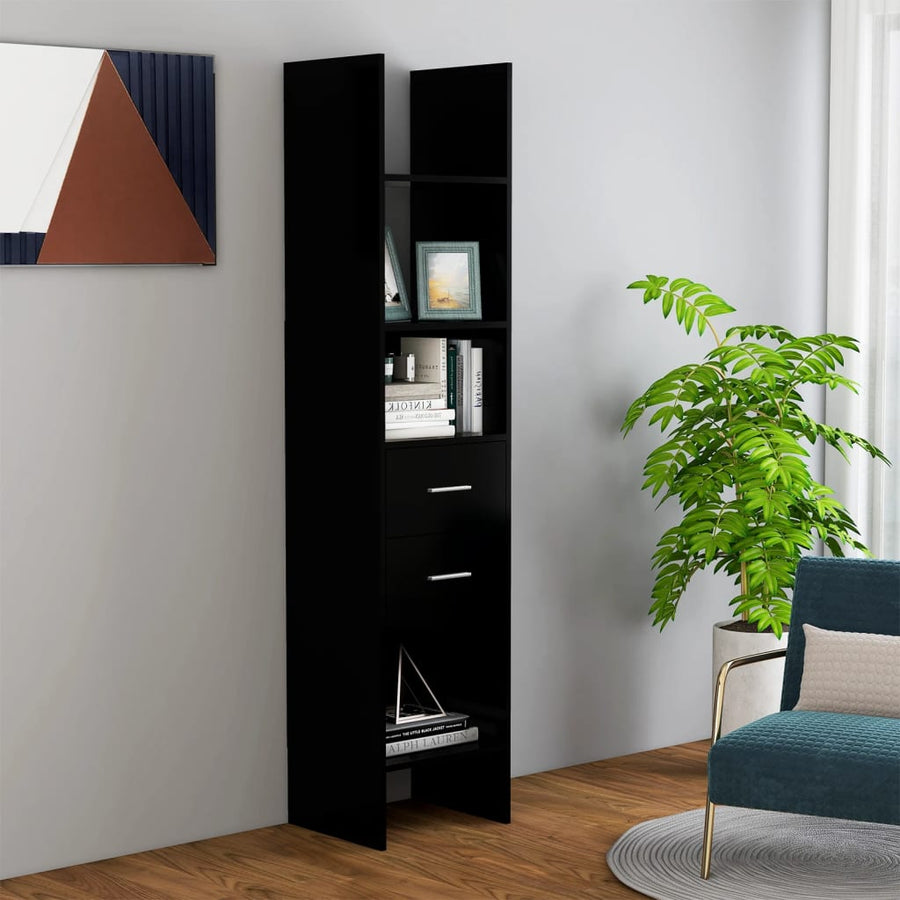 Boekenkast 40X35X80 Cm Spaanplaat Zwart