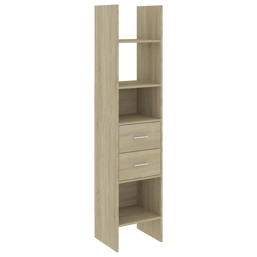 Boekenkast 40X35X80 Cm Spaanplaat Kleurig Sonoma eiken