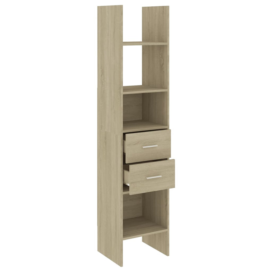 Boekenkast 40X35X80 Cm Spaanplaat Kleurig Sonoma eiken
