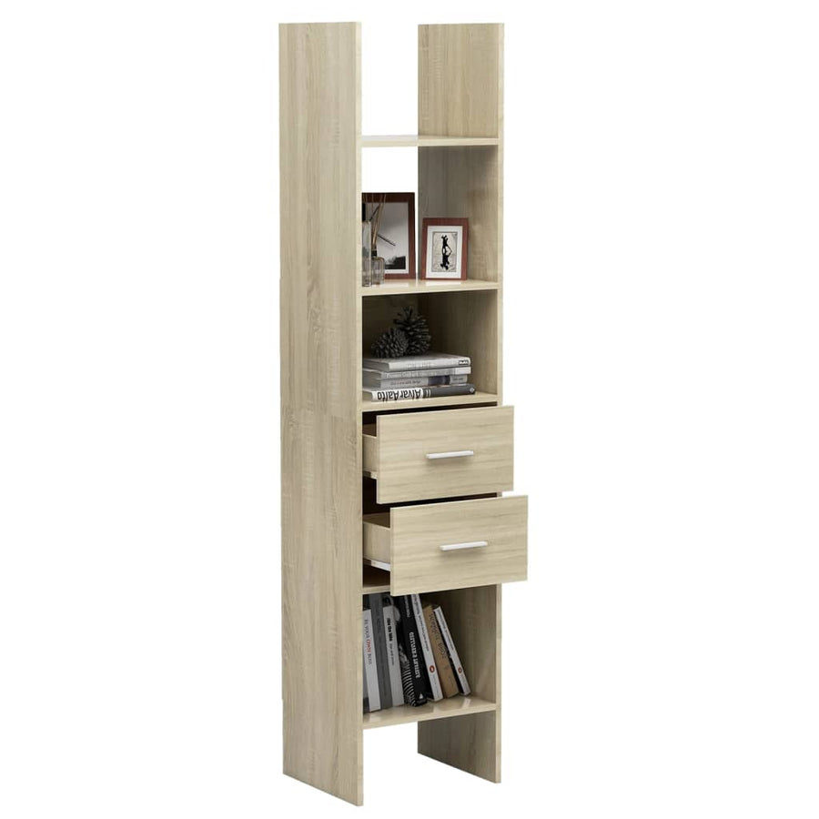 Boekenkast 40X35X80 Cm Spaanplaat Kleurig Sonoma eiken