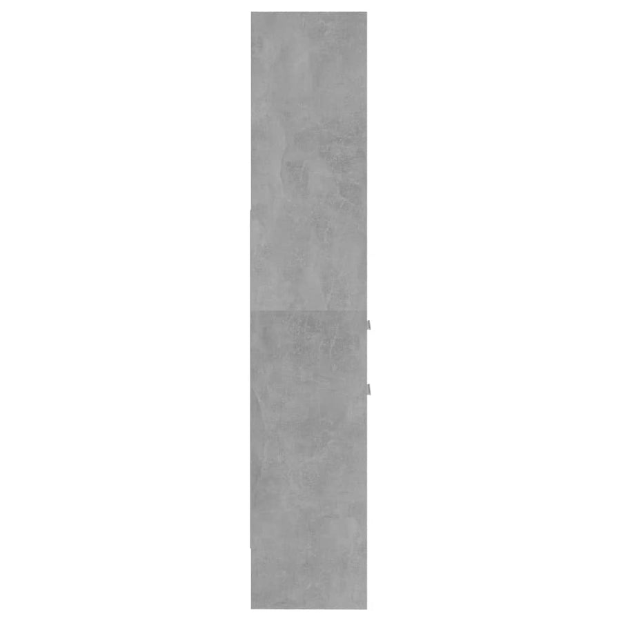 Boekenkast 40X35X180 Cm Bewerkt Hout Betongrijs