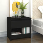Bedside table 40x30x39 cm engineered wood black
