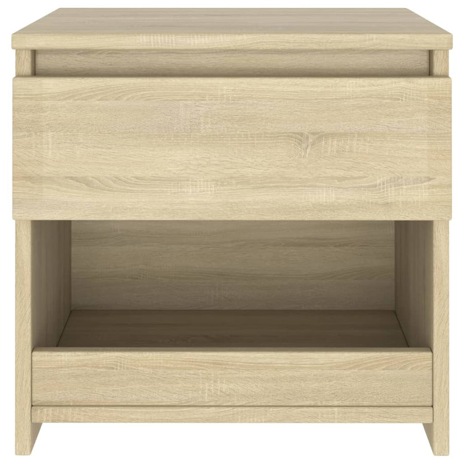 Nachtkastje 40X30X39 Cm Spaanplaat Kleurig 1 Sonoma eiken