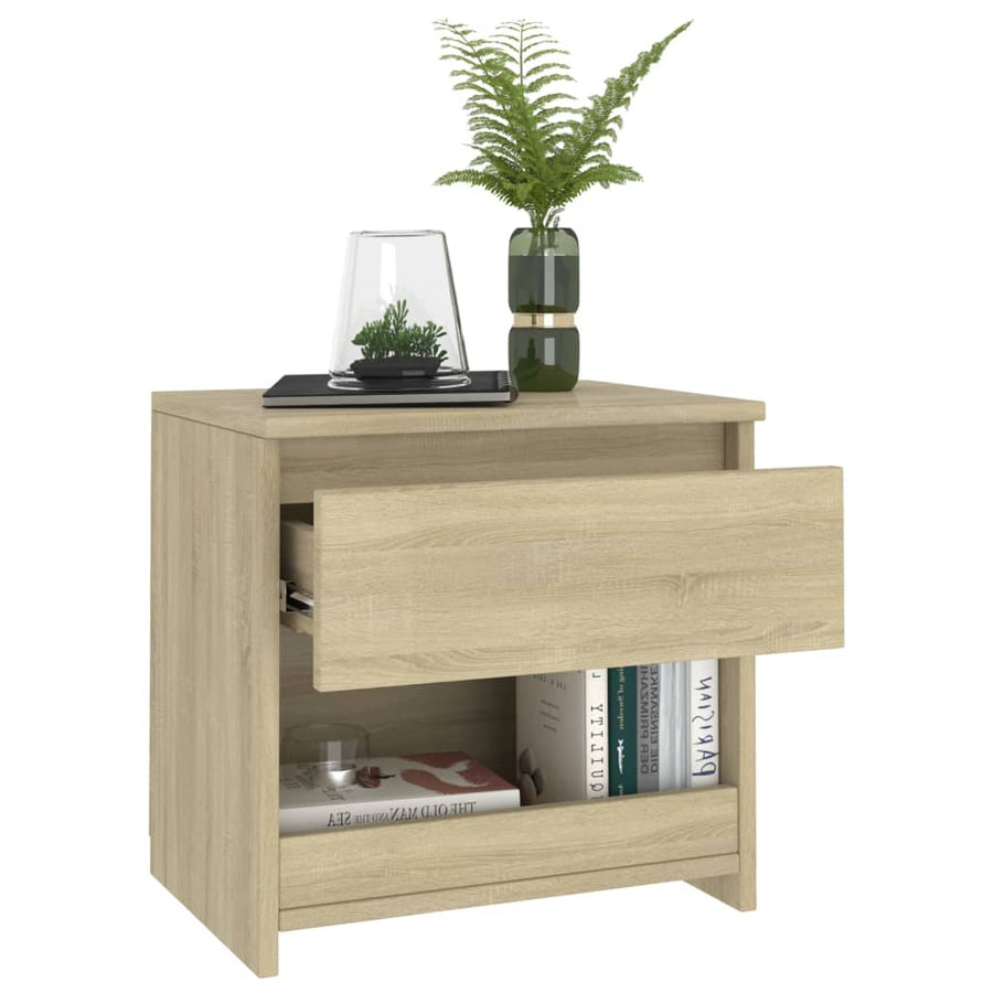 Nachtkastjes 40X30X39 Cm Spaanplaat Kleurig 2 Sonoma eiken
