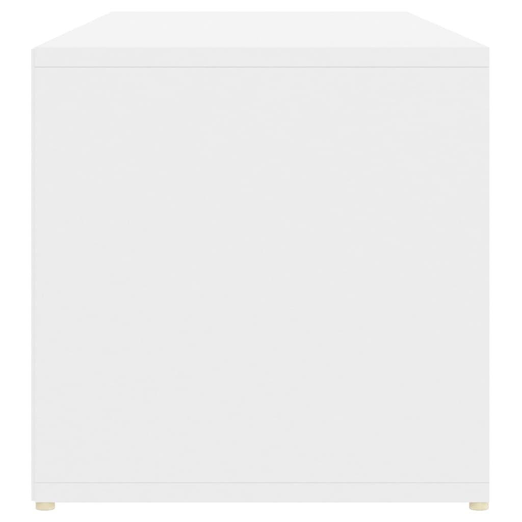 Schoenenopbergbank 105X35X35 Cm Bewerkt Hout Wit