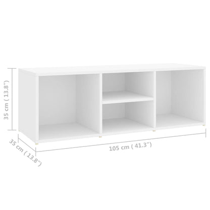 Schoenenopbergbank 105X35X35 Cm Bewerkt Hout Wit