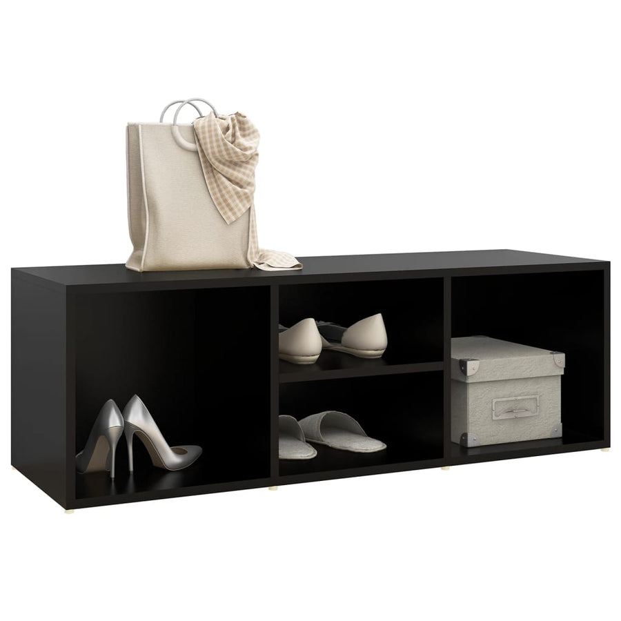 Schoenenopbergbank 105X35X35 Cm Spaanplaat Zwart