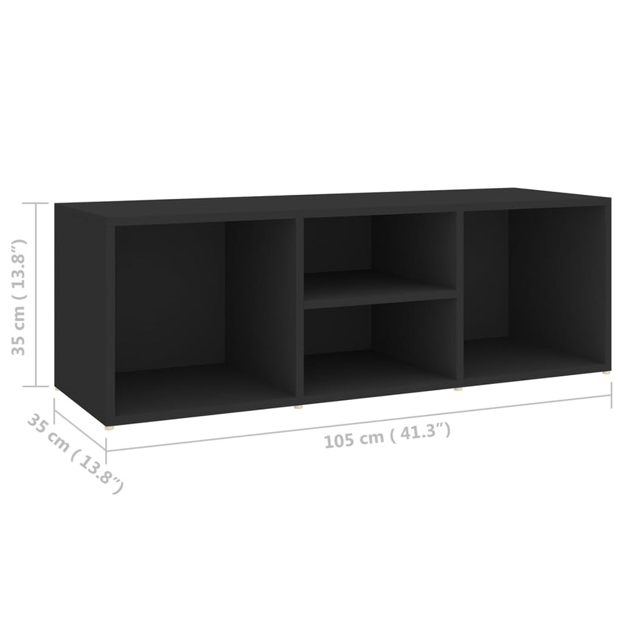 Schoenenopbergbank 105X35X35 Cm Spaanplaat Zwart
