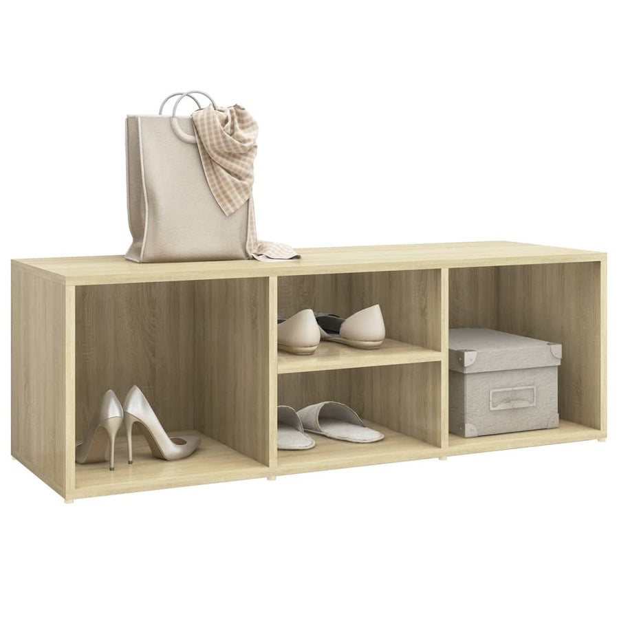 Schoenenopbergbank 05X35X35 Cm Spaanplaat Kleurig Sonoma eiken