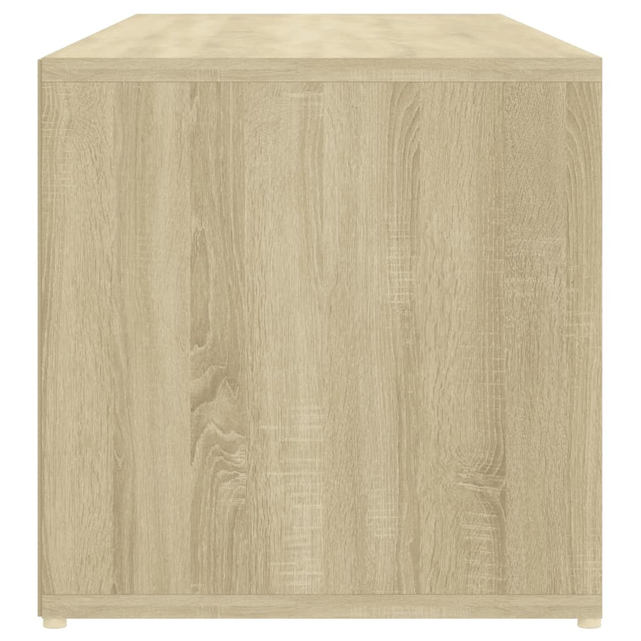 Schoenenopbergbank 05X35X35 Cm Spaanplaat Kleurig Sonoma eiken